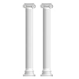 Healeved 2 adesivi murali con colonne greche e romane: adesivo murale con colonne antiche - 94,5x11,8" autoadesivo, finta architettura greca per portico, stile romano, bianco