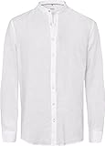 Camisa para hombre de alta calidad con aspecto contemporáneo de 100 % lino. Esta camisa de manga larga impresiona con un cuello alto moderno, una tira de botones continua y es especialmente resistente al color y la forma