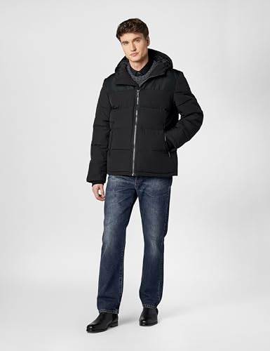 Image of DKNY Men's Mixed Media Quilted Puffer Jacket