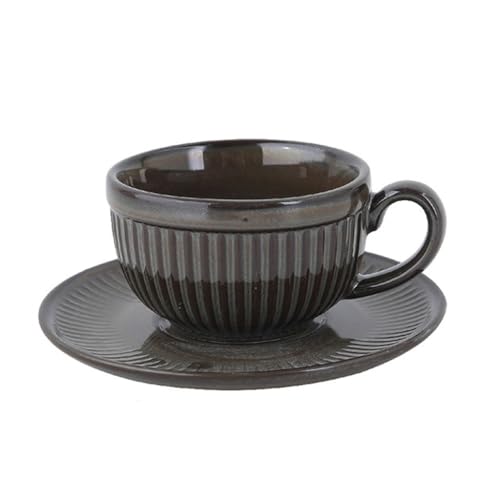 Tasse à expresso rétro en céramique 100 ml avec soucoupe élégante pour le café de l'après-midi