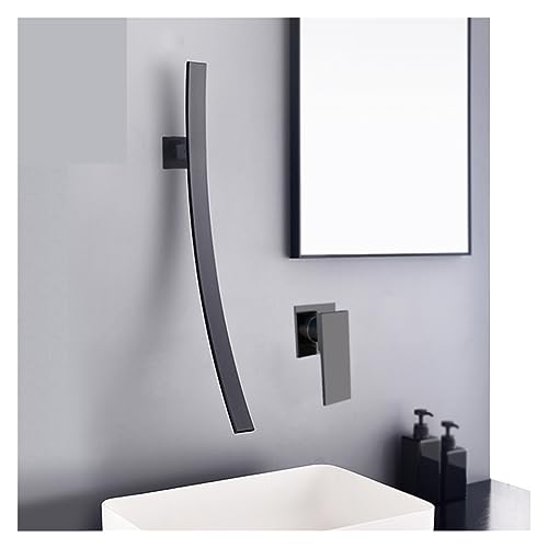 Robinets de lavabo muraux avec mitigeur cascade design eau chaude - 3