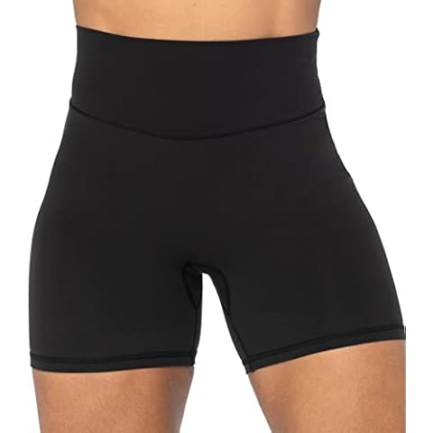 Sunzel High Waist Biker Shorts for Women No Front Seam Soft Yoga Workout Gym Bike Shorts Tummy Control Squat Proof Black Cover