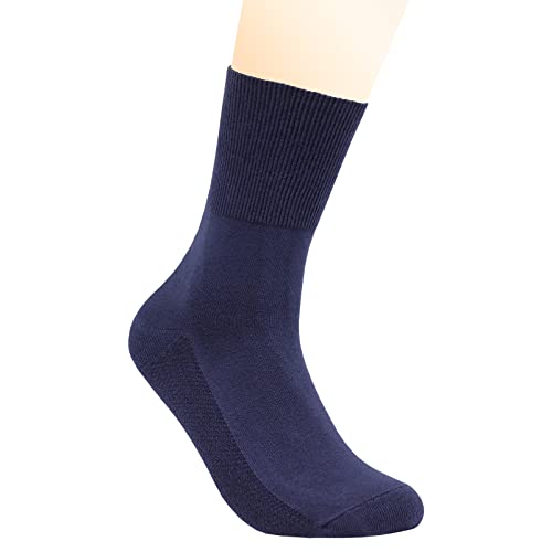 Yosende Socks For Men Crew Cotton Blue 5 Pairs #TOP2