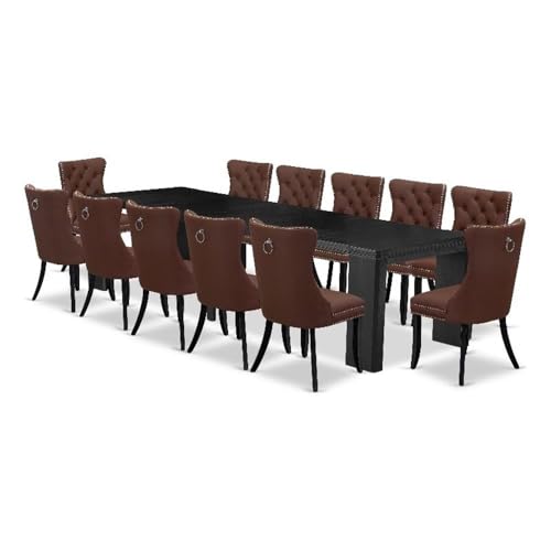 Luxe by East West Furniture - X12DA-006-26 - 13-piece Dining