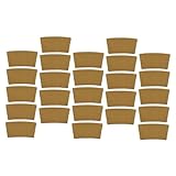 CIYODO 25 piezas Protector para Vaso de Papel Funda Aislante Antiquemaduras Flexible y Resistente para Botellas y Café Caliente Diseño Práctico y Antideslizante para Bebidas Calientes
