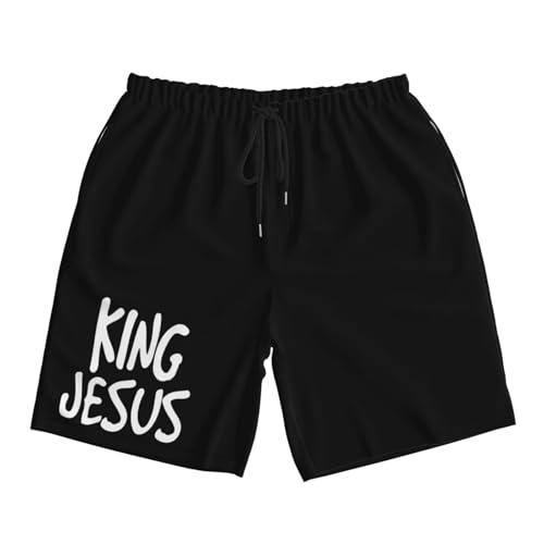 King Jesus Mens Swim Trunks Quick Dry Board Shorts 7" - Hawaii Beach Swimwear2