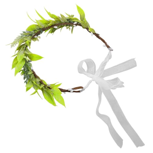 Couronne de feuilles vertes artificielles légères, bandeau pour fille et femme
