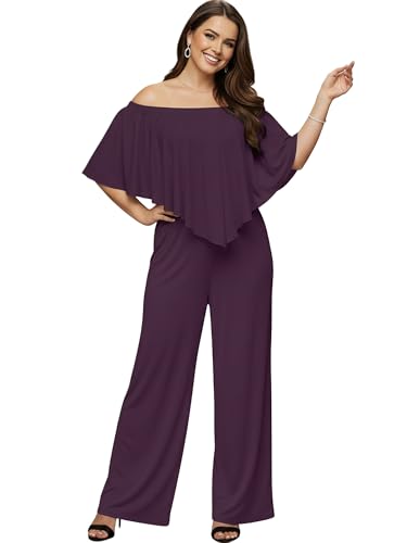 Image of KOH KOH Womens Long Pant Strapless Off Shoulder Pockets One Piece Jumpsuit