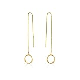  Ania Haie Damen-Ohrhänger Swirl Threader Earrings 925er Silber One Size Gold 32014180