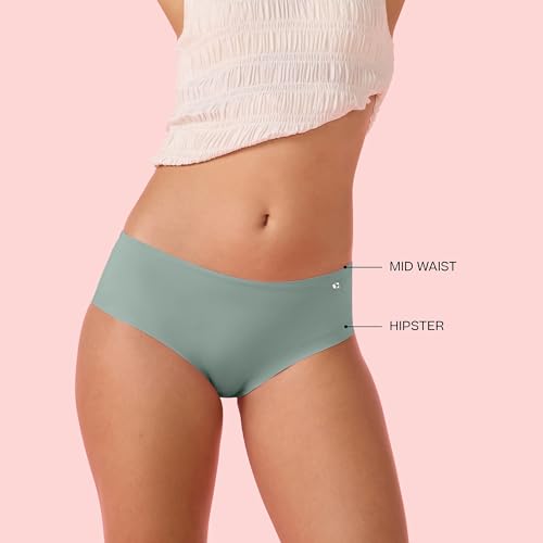 Image of Enamor Innovations Invisi, All Day Comfort, Mid Waist Hipster Panty for Women - No Visible Panty Lines, Sweat Wicking, Free Cut, Full Coverage - PH40