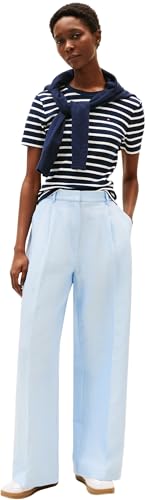 Tommy Hilfiger Women's Slim Cody C-Nk Ss Ww0Ww40587 S/S T-Shirt, Blau (Breton Stripe Dark Night/Ecru), 2X – Ansicht 3