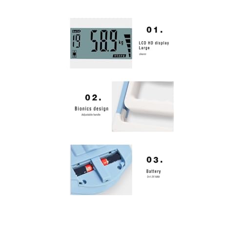 Dynamomètre numérique de préhension 300Lb écran LCD pour mesure de force de la main - 7