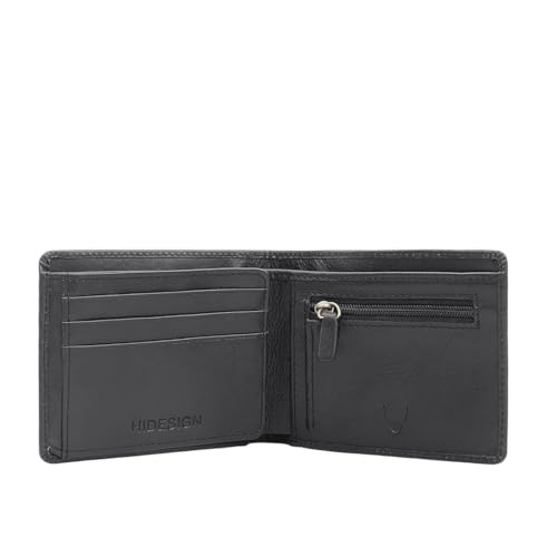 Image of Hidesign Men Black Fort Worth W4 Casual Bi-Fold M