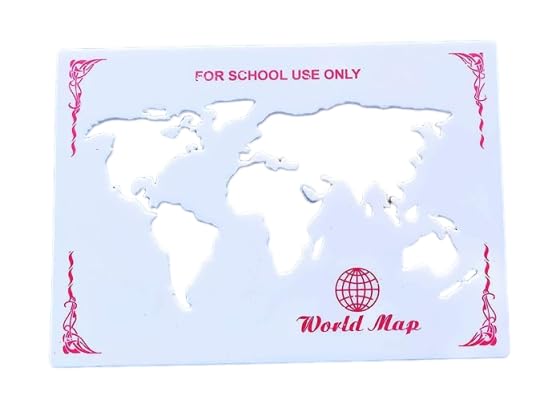 World Map Stencil for Craft, School Drawing World Map Plastic Stencil (7.5 x 5.5-Inch)-image-25