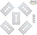 iMBAPrice - 3 Port Keystone Jack Wall Plate 1-Gang - White (Pack of 5)