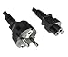 Produktbild DINIC Netzkabel Stromkabel CEE 7/7 - Schutzkontaktstecker auf C5 (3,00m, schwarz)