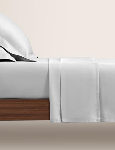 Image of Symbol Premium 100% Pure Cotton Soft Bedsheet for Double Bed - King Size (108x108 inches) with 2 Pillow Covers (27x17 inches) | 400 Threadcount