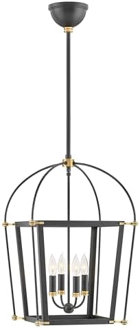 Hinkley Selby Four Light Pendant, Black
