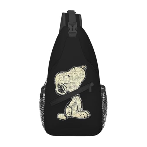 スリングバッグ スヌーピー かわいい 漫画 ウエストバッグ 軽量 大容量 防水 おしゃれ アニメ 斜めがけバッグ チェストバッグ 登山 旅行 人気 ギフト