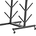 SM SunniMix Skateboard Rack Display Rack on Wheels 3 Tiers Double Sided Skateboard Holder Snowboard Storage Rack for Garage Skate Shop