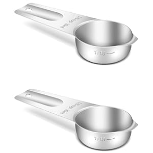 Beryler 2er-Pack 1/8 Tasse Messlöffel Edelstahl