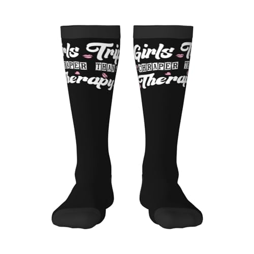 Women'S Knee High Socks Girls Trip Cheaper Than Therapy Classic Athletic Thin High Stocking Sport Casual Tube Socks