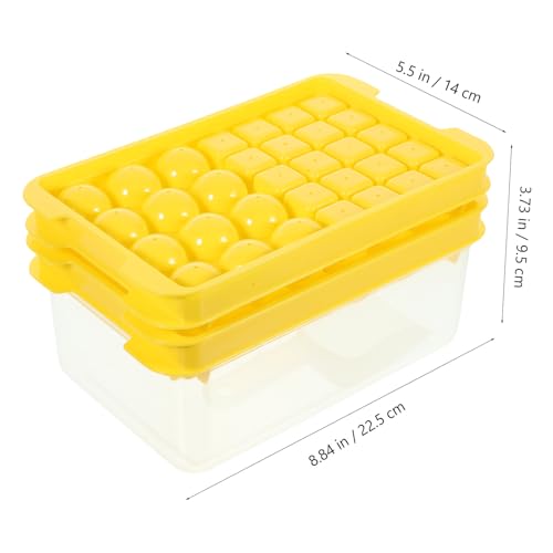 Molde de hielos de silicona amarillo Alipis 2 piezas miniatura 2