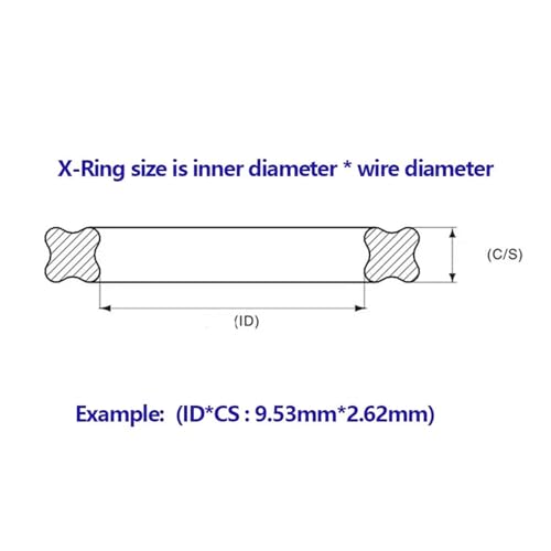 Joint torique CS 2,62 mm ID 40,94 mm en lot de 5 pièces - 2