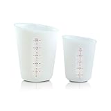 💌【Mit transparenter Skala】Die Silikonbecher für Harz haben eine transparente Skala und ein halbtransparentes Design. Sie können die Flüssigkeit im Inneren sehen und das Volumen, das Sie zum Messen und Einstellen der Flüssigkeit benötigen, genau messen. Der nicht tropfende, geneigte, flexible Hauptkörper gewährleistet die Genauigkeit und Bequemlichkeit Ihrer Verwendung.