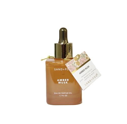Sand + Fog Amber Musk Eau de Parfum Oil Premium Fragrance with Dropper 1.7 Fl Oz