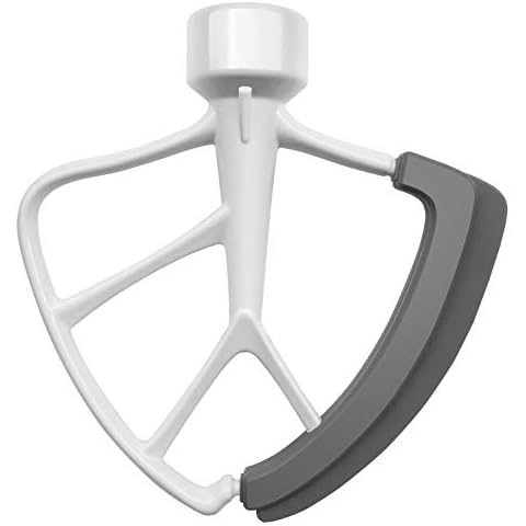 KITCHPOWER 4.5-5 Quart Flex Edge Beater for Tilt-Head Stand Mixers White Cover