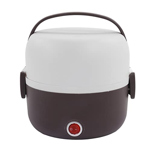 Fiambrera Eléctrica de 250 W, 2 Capas de Calefacción, Fiambrera, Calentador de Huevos, Calentador de Alimentos Portátil, Fiambreras Bento, Fiambrera con Rejilla para Huevos Al Vapor para(Púrpura)