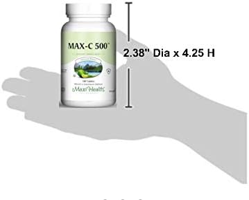 Maxi Health MAX C 500 mg - Vitamin C - with Lemon Bioflavonoids Complex - 100 Tablets - Image 4