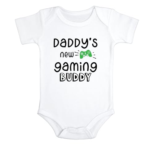 Image of Daddy's New Gaming Buddy Baby Bodysuit | Baby Gift | Funny Baby Jumpsuit