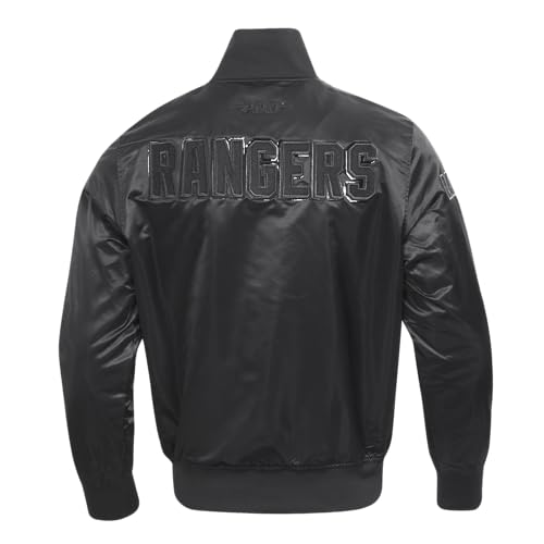 Image of Pro Standard NHL mens Mens Nhl Classic Triple Black Satin Jacket