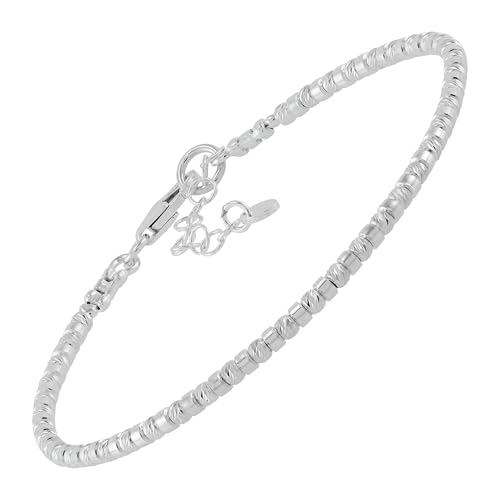 Silpada 'Timeless Simplicity' Sterling Silver Beaded Bracelet, 7” + 1” (3mm)