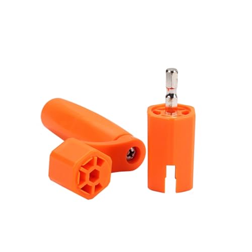 Abaodam Multifunctional Orange Guitar String Winder with Bridge Pin Puller and Hexagonal Drill Bit Adapter for Guitar Bass Mandolin Banjo Dobro Ukulele Essential Tool for String