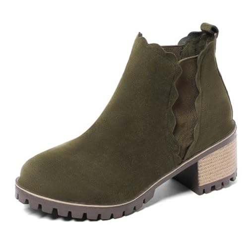 Bottines Chelsea plateforme femme Gicoiz à bout rond et confort décontracté