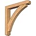Ekena Millwork BKT0604X34X34THR04SWR Thorton Craftsman Smooth Bracket w/Offset Brace, Western Red Cedar
