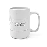 Hamilton, Missouri MO Map Mug (15 oz)