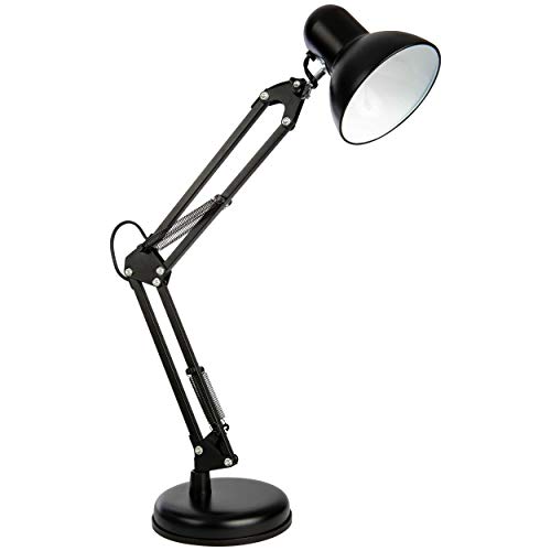 Preisvergleich Produktbild ONVAYA® Schreibtischlampe retro / Schwarze Tischleuchte aus Metall / Leselampe / Arbeitsplatzleuchte