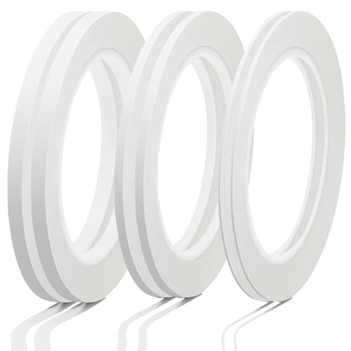 Image of Nezyo 6 Pcs Vinyl Pinstripe Tape Auto,White,1 /16,1 /8, 1 /4 Inch