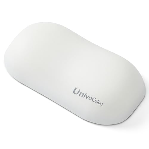 Image of UnivoColors Design-Wave Wrist Rest, Artificial Sheepskin+Memory Foam+Ergonomic+Anti-Slip Gel, Resilience Support During Work and Gaming,Mouse Accessory,White