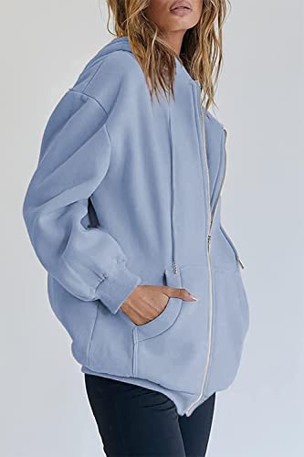 Image of PRETTYGARDEN Women's Fall Zip Up Hoodies Sweatshirts