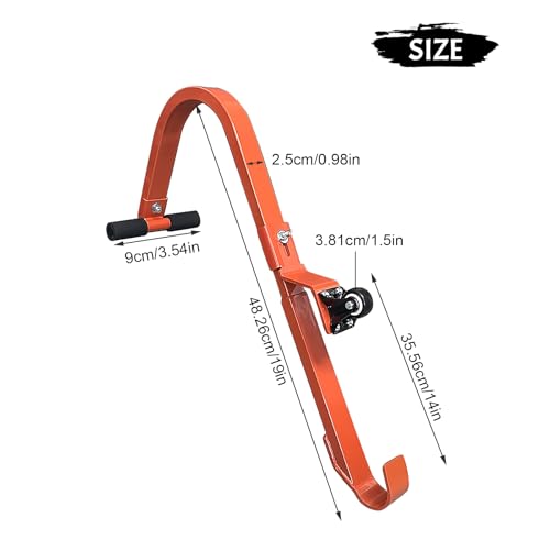 Dachleiter, Leiter Dachhaken, Leiter-Stabilisator mit Rädern, Universal Leiter Verlängerung, Tragfähigkeit 250kg Leiterdachhaken mit Schwerer, Dachleiter für Schornsteinfeger