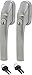 Produktbild ABUS FG300 ER, abschließbarer Fenstergriff in Edelstahl-Optik, im Set 2 Stück alle gleichschließend AL0089 mit insgesamt 4 Schlüssel
