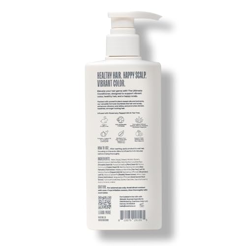 Image of oVertone The Ultimate Shampoo: Hydrating & Strengthening Hair & Scalp Conditioner, Supports Color Longevity, Invigorating Tea Tree & Peppermint, Vegan & Cruelty-Free