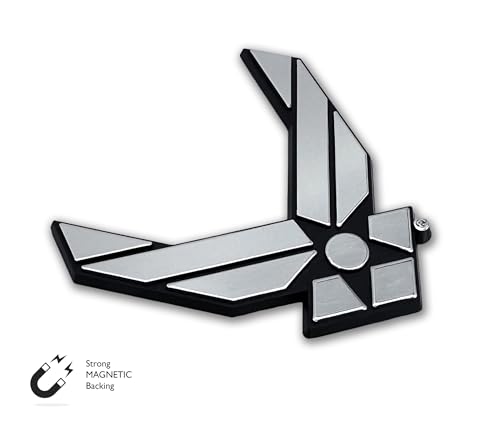 Imán decorativo grande Ala US Air Force cromo 2.75x3 pulg miniatura 3
