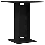 vidaXL Bistrotisch Schwarze Eiche 60x60x75 cm Holzwerkstoff