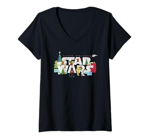 T-shirt Star Wars femme col V idéal pour vos soirées de Noël